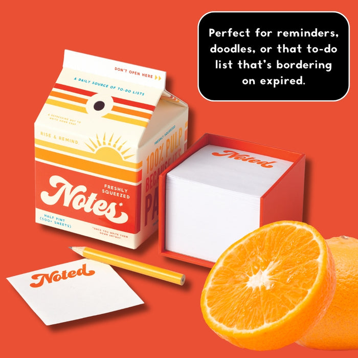 Freshly Squeezed Box of Notes and Pencil
