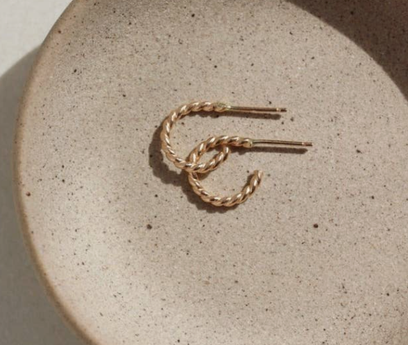 Spiral Hoop Earrings in 14k Gold Fill or Sterling Silver