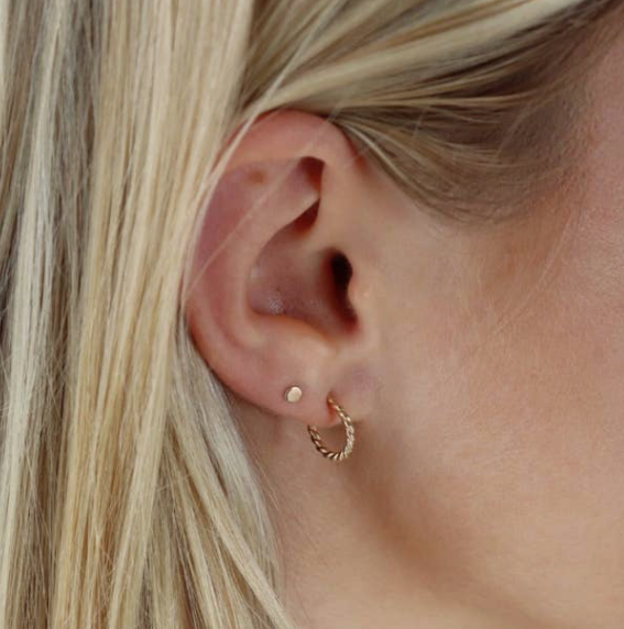 Spiral Hoop Earrings in 14k Gold Fill or Sterling Silver