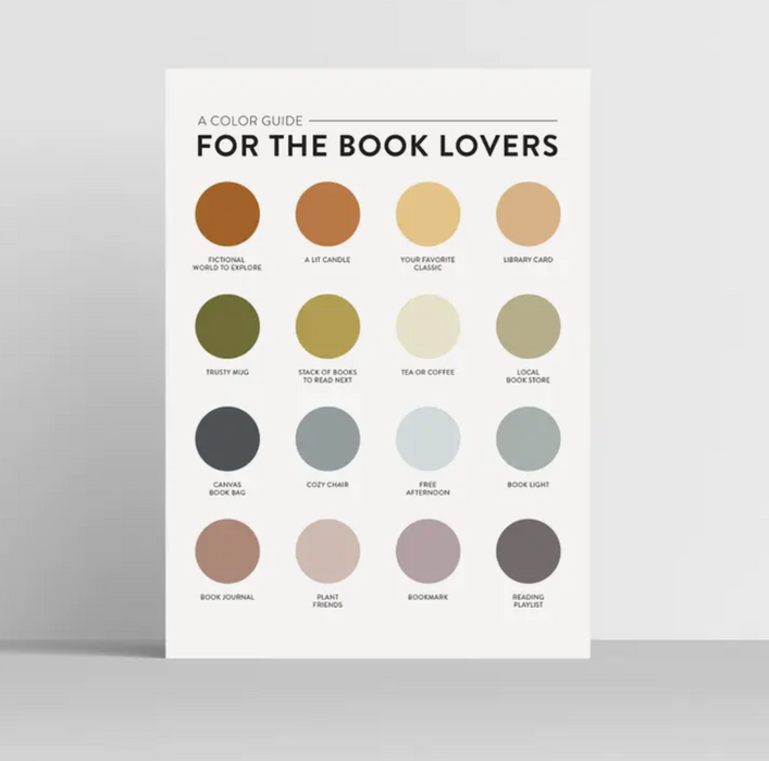 A Color Guide For Book Lovers Art Print