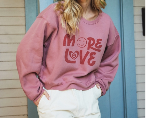 More Love Graphic Sweatshirt