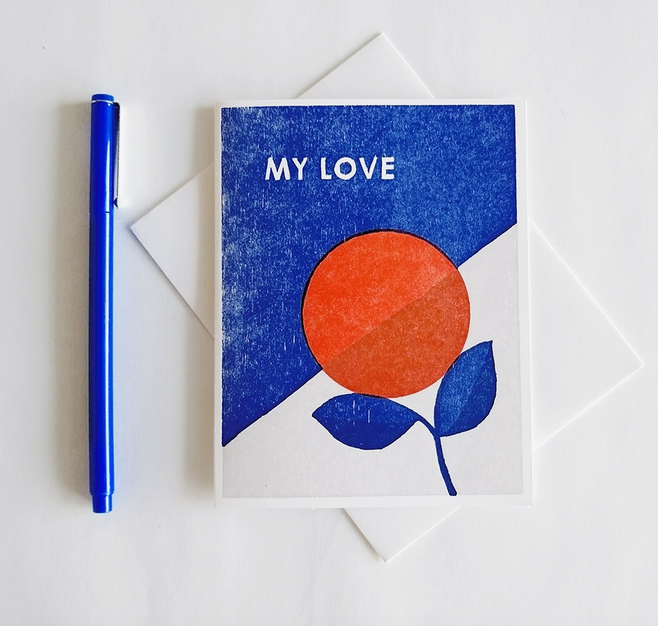 My Love Letterpress Card