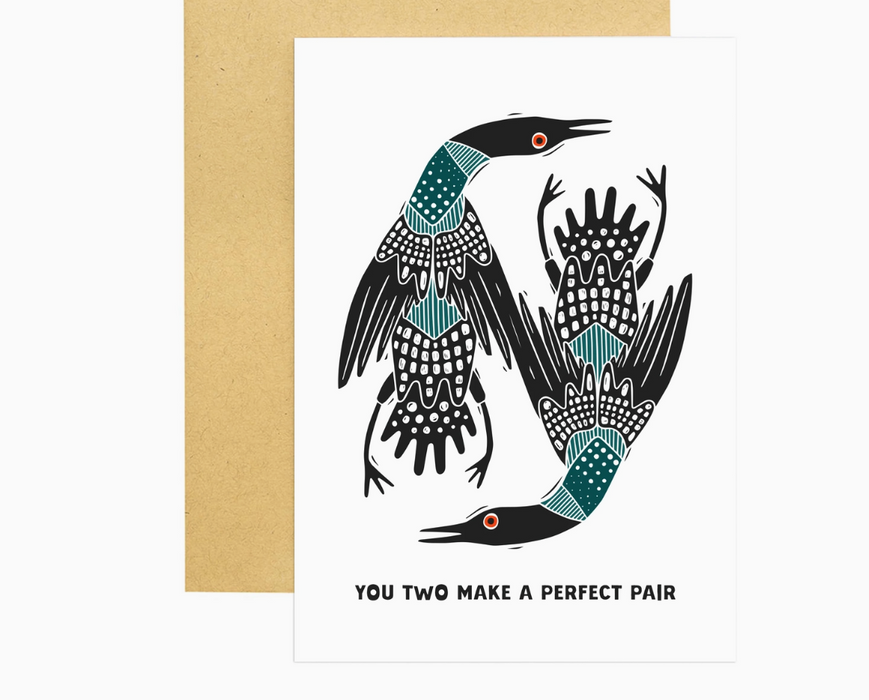 Two Loons Greeting Card