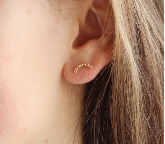 Sequin Arc Earrings - 14k Gold Fill or Sterling Silver