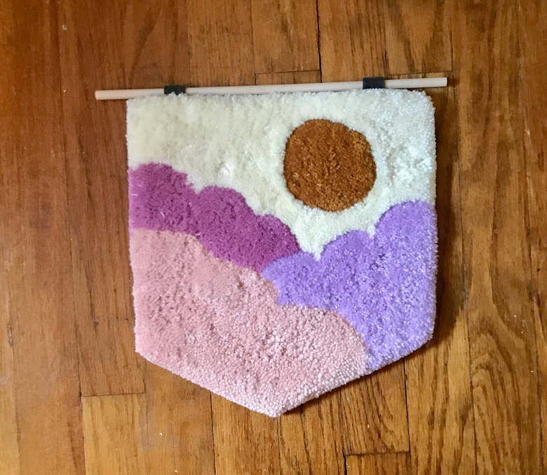 Pastel Clouds Tufted Wall Hanging