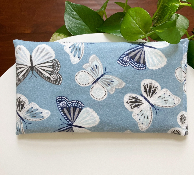 Weighted Lavender Mini Pillow - Blue/Gray Butterfly