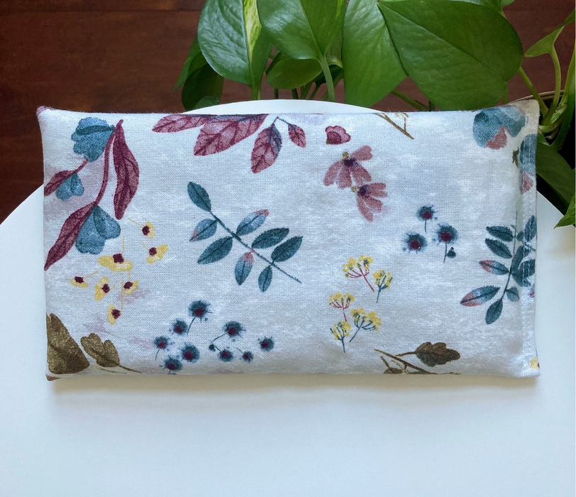 Weighted Lavender Mini Pillow - Gray Floral