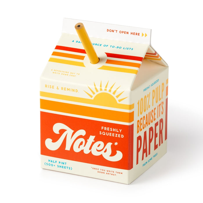 Freshly Squeezed Box of Notes and Pencil