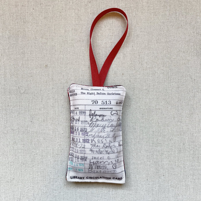 Library Book Due-Date Ornaments - Various Styles