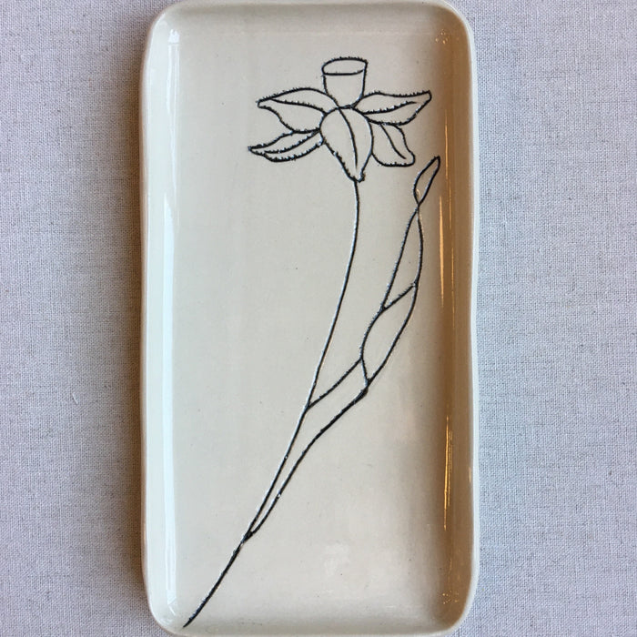 Small Ceramic Daffodil Tray