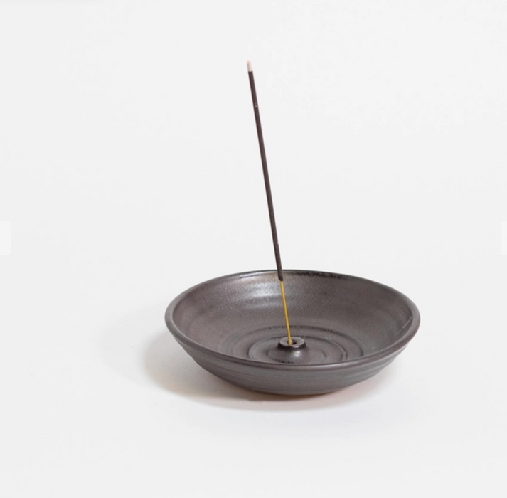 Ceramic Incense Holder in Cocoa Brown