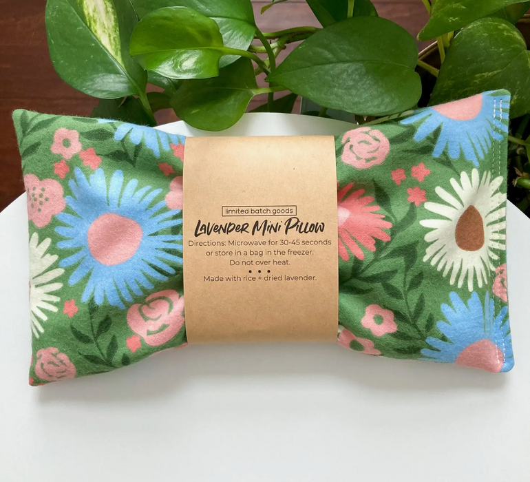 Weighted Lavender Eye Pillow - Green Floral