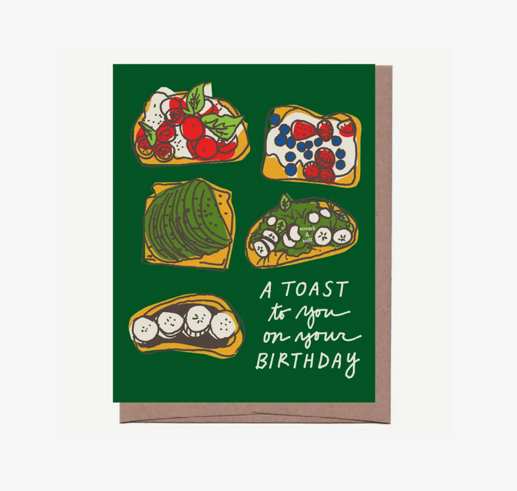Scratch & Sniff Toast Birthday Greeting Card