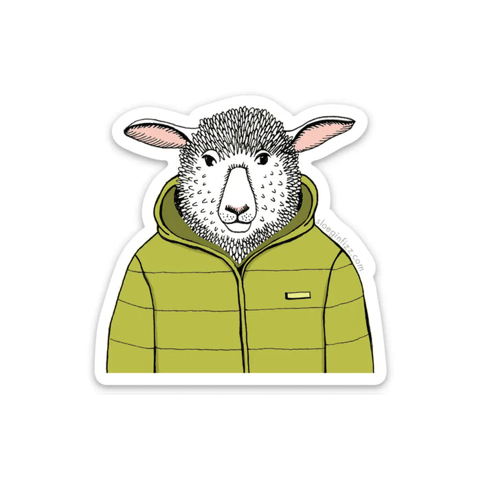 Bundled Up Sheep Sticker